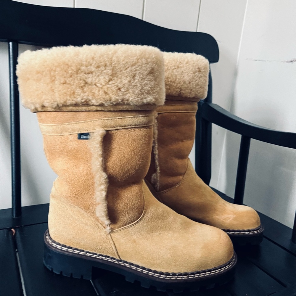 Blondo Shearling and Suede Boots size 8.5